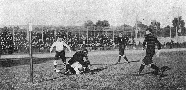 Scene of the France v Germany match played on 14 October