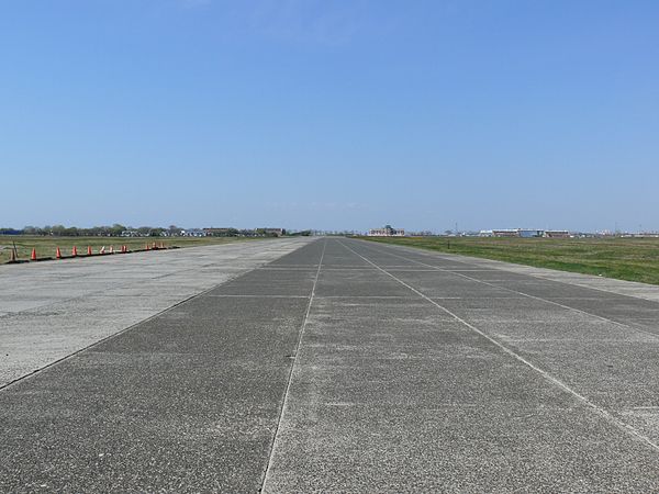 A concrete runway at Floyd Bennett Field