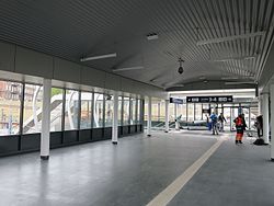 Przejście łączące dworzec z ulicą Owocową oraz Peronami 2. i 3.