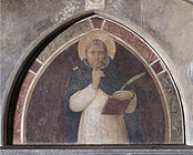 San Pietro Martire che ingiunge il silenzio, affresco del Beato Angelico, Museo San Marco, Firenze