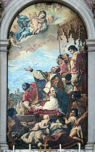 Santa Giustina (Padua) - Büyük Aziz Gregory, Sebastiano Ricci.jpg