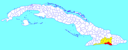 Kaart van Santiago de Cuba