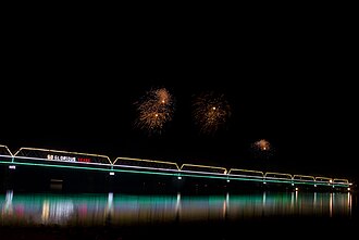 Saraighat bridge during its fiftieth anniversary Saraighat Bridge 50 Years by Vikramjit Kakati.jpg