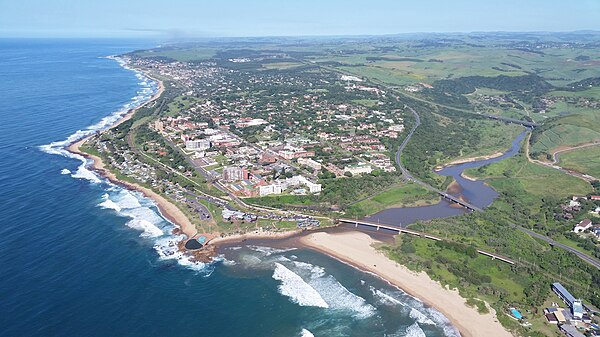 A microlight view of Scottburgh beach