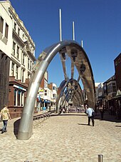 Unique street lighting on Birley Street