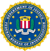 FBI arması (üstte) ile Seeking Information-Terrorism listesinin web sitesinde 2003'ten beri kullanılan başlık