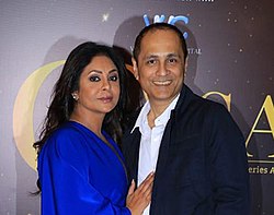 Shefali Shah with her husband Vipul Shah in 2019