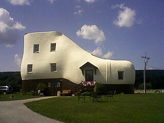 The Haines Shoe House is a shoe-shaped 