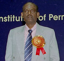 Shri R. Velu at the inauguration of a National Technical Seminar on Mechanization of Track Maintenance, Relaying and Construction on Indian Railways in New Delhi on January 20, 2005 (cropped).jpg