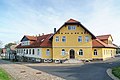 Residential building (Wasserturmstrasse 16) with two adjoining residential building wings (Wasserturmstrasse 14 and Pflasterstrasse 2) and farm buildings on Pflasterstrasse