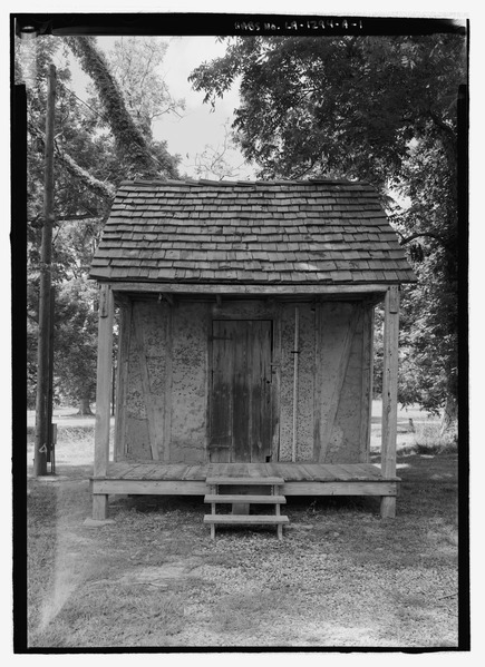 File:South (front) elevation, with scale - Badin-Roque House, Kitchen, State Highway 484, Natchez, Natchitoches Parish, LA HABS LA-1294-A-1.tif