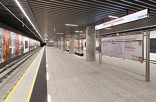 <span class="mw-page-title-main">Kondratowicza metro station</span> Metro station in Warsaw, Poland