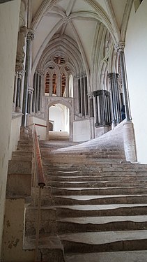 Stairway in Wells Cathedral, Somerset, England