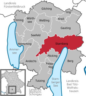 Li position de Starnberg in li Subdistrict Starnberg