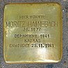 Stolperstein Weberstr. 21 Hainebach Moritz