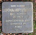 Bertha Nördlinger, Markgrafenstraße 64, Berlin-Frohnau, Deutschland