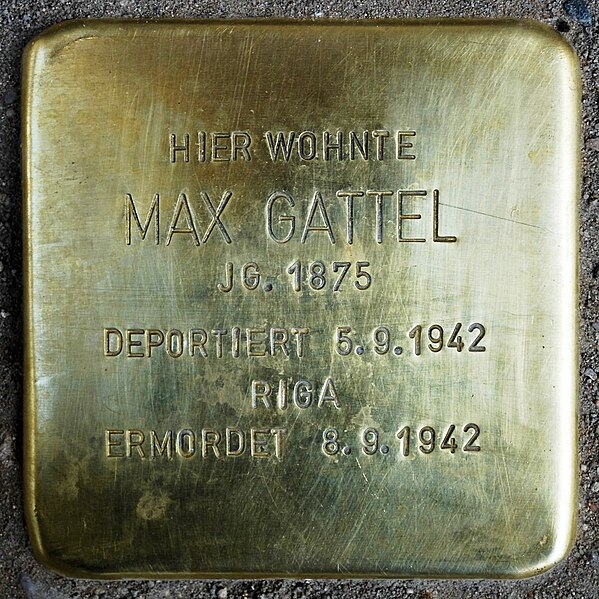 File:Stolperstein Max Gattel Prinzenallee 58 6534.JPG