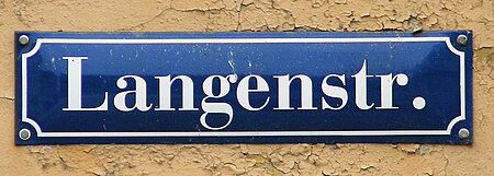 Stralsund Straßenschild Langenstraße