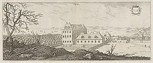 Myre (Myrö) i Suecia antiqua et kardiene. 
 Myrö herregård hed på middelalderen og i 1600-tallet Myre. 
 Kobberstik graveret i 1696 af gravøren Erik-Reitz SC. (1660-1696).