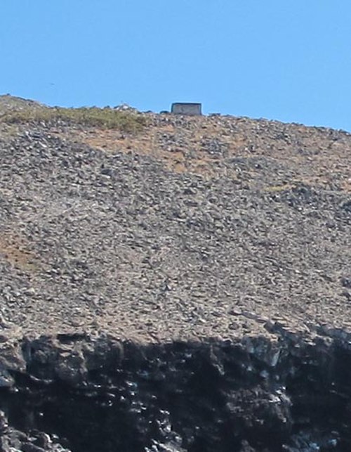 A small stone hut on the top of the island dates from the days when guano was mined there.