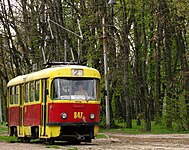 Tram type T4SU (non in use) at line 2 in 2010