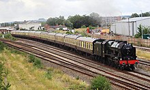 46100 Royal Scot on the mainline. Taunton - 46100 down Torbay Express 2016.JPG