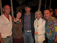 Cartwright (second from left) with the cast of The Birds (1963) in 2006. The Birds 026.jpg