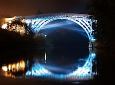 The Iron Bridge, Illuminated - geograph.org.uk - 1302663.jpg
