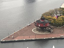 The Seven Foot Knoll Light at the south end of Pier 5
