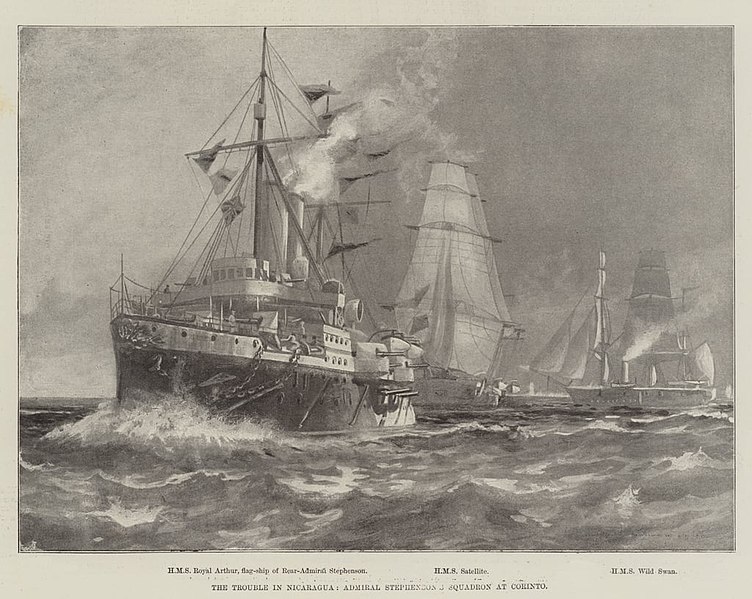 File:The Trouble in Nicaragua, Admiral Stephenson's Squadron at Corinto - ILN 1895.jpg
