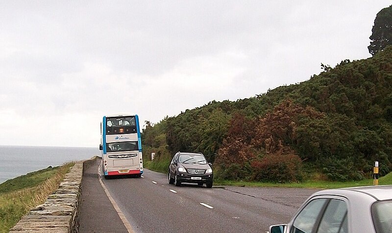 File:The southbound No 37 Newcastle-Kilkeel bus at Bealach-beag - geograph.org.uk - 2079467.jpg