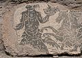 Mosaic, fish-human and marine horses