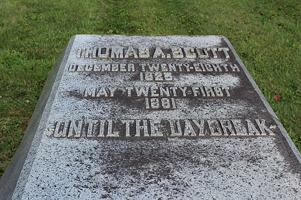 Thomas A. Scott Grave at the Woodlands Cemetery