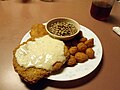 Image 24 Chicken fried steak, corn nuggets, purple hull peas (from Culture of Arkansas)