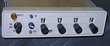 A light aircraft transponder, with dials to set all four digits of the Mode 3/A response. Transponder 2.jpg