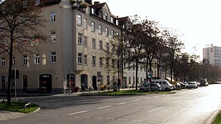 Trappentreustraße corner Kazmairstraße (view southwards)