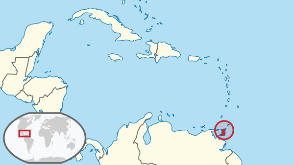 Trinidad and Tobago in its region (special marker).svg