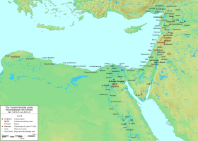 Map of the Tulunid domains towards the end of Khumarawayh's reign Tulunids 893.svg
