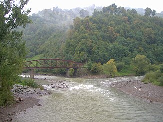 Zusammenfluss von Schwarzer und Weißer Theiß bei Rachiw