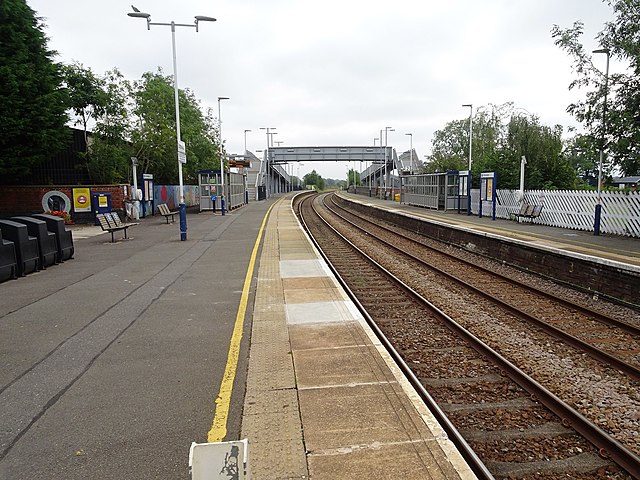 Uttoxeter railway station in August 2020