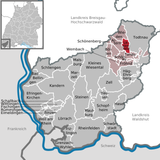 Läget för Utzenfeld i Landkreis Lörrach