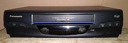 A Panasonic late-model VCR Omnivision Stereo 4-Head which supports VCRPlus+ VCR Panasonic Stereo PV-V4520 (1).jpg