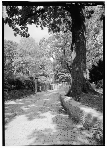 File:VIEW OF RECTORY FROM THE LYNCH GATE, LOOKING SOUTH TO NORTH - Church of St. James the Less, Rectory and Parish House, 3200 West Clearfield Street, Philadelphia, Philadelphia HABS PA,51-PHILA,318D-1.tif