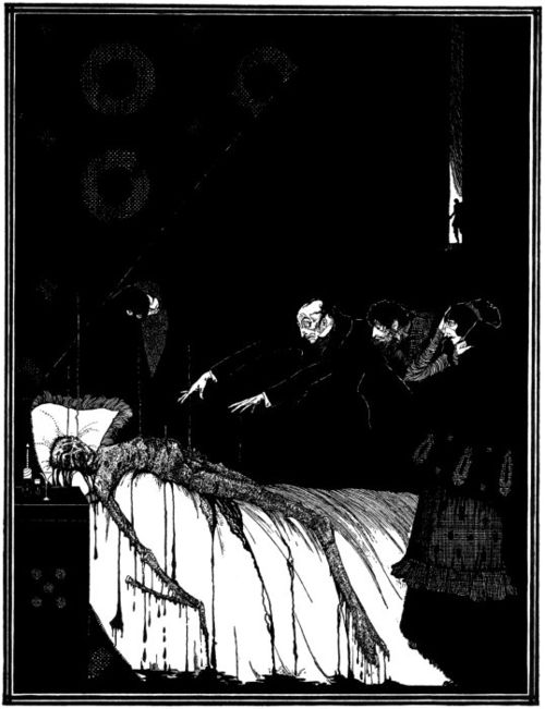 Illustration for "The Facts in the Case of M. Valdemar" by Harry Clarke, 1919.