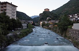 El río Evançon atravesando Verrès.