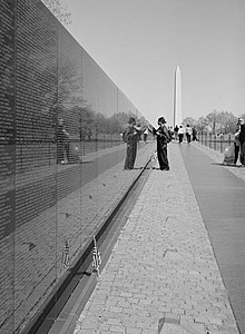 Vietnam War Memorial by Maya Lin, 1982, Washington D.C. Vietnam War Memorial Washington DC Maya Lin-editA.jpg