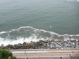 Català: Vista de Donostia des del mont Urgull. Euskara: Pasealeku Berria Urgull mendiatik ikusita.