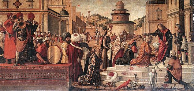 "גאורגיוס הקדוש מטביל את הסלניטים" (1507), סקוולה די סאן ג'ורג'ו דלי סקיאבוני (אנ'), ונציה