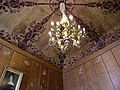 The intricate wooden ceiling of the small China Room, also known as the China Cabinet.