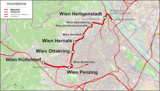 <span class="mw-page-title-main">Suburban line (Vienna)</span> Railway line in Vienna, Austria